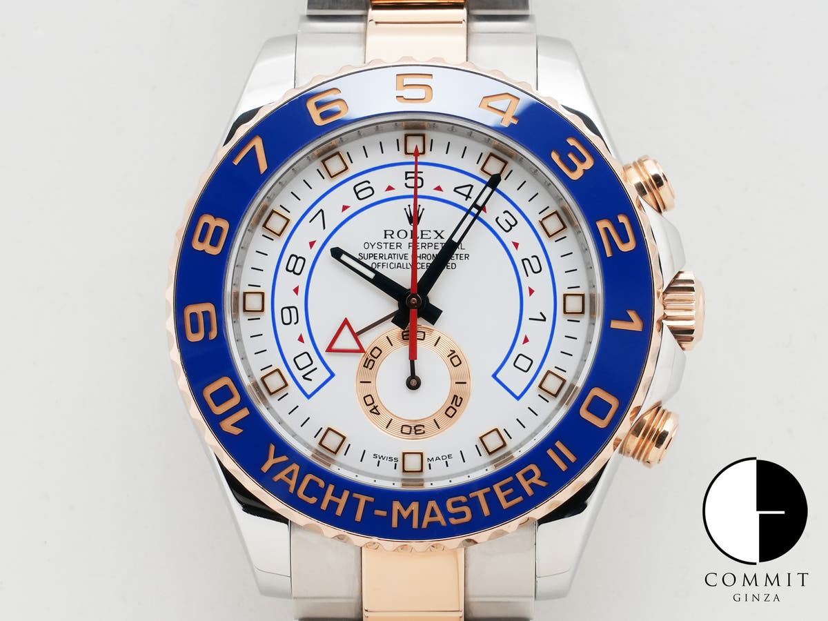 ロレックス ヨットマスターII Ref.116681 ステンレススチール/エバーローズゴールド ホワイト文字盤