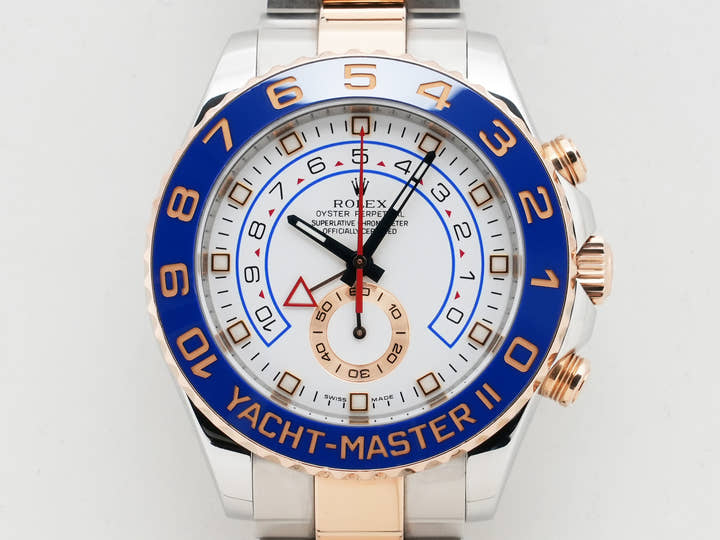 ロレックス ヨットマスターII Ref.116681 ステンレススチール/エバーローズゴールド ホワイト文字盤