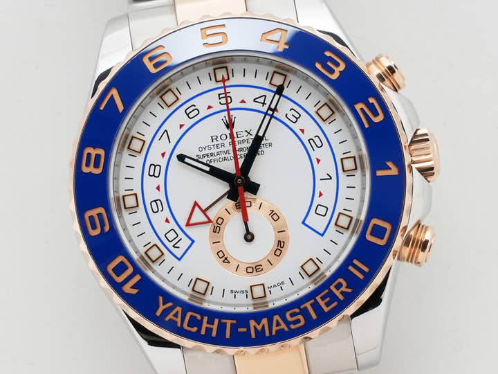 ロレックス ヨットマスターII Ref.116681 ステンレススチール/エバーローズゴールド ホワイト文字盤