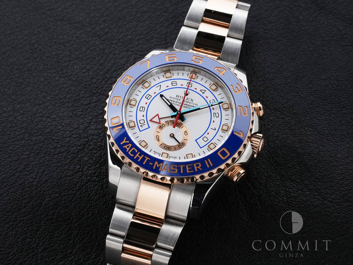 ロレックス ヨットマスターII Ref.116681 ステンレススチール/エバーローズゴールド ホワイト文字盤