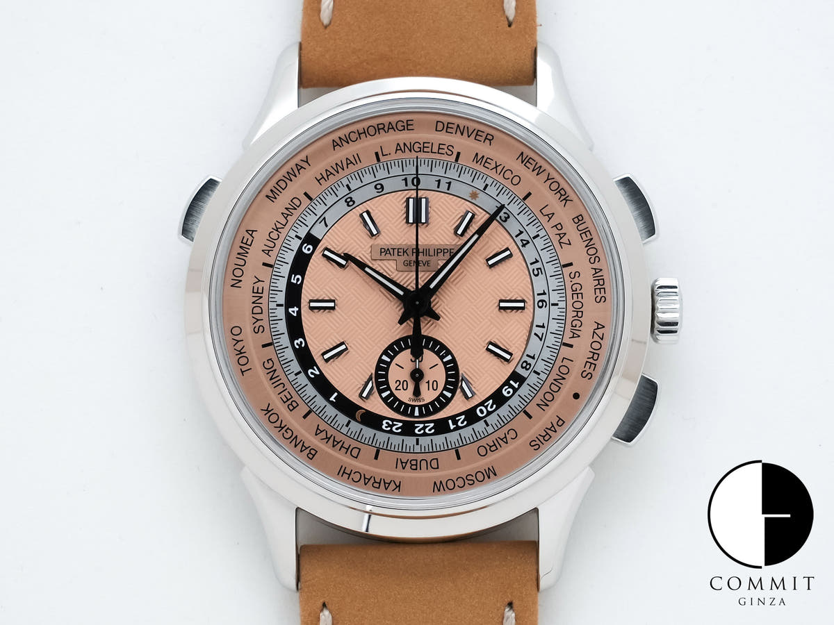 パテックフィリップ コンプリケーション ワールドタイム クロノグラフ Ref.5935A-001 ステンレススチール ローズゴールドメッキ オパーリン文字盤