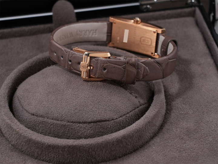 Harry Winston Avenue C Mini Moon Phase Ref.AVCQMP 16RR001 White Shell Dial Used o4imhh6j