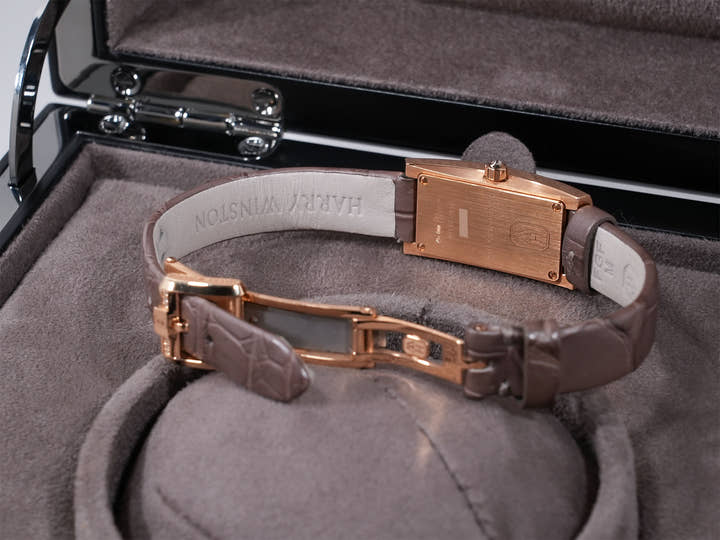 Harry Winston Avenue C Mini Moon Phase Ref.AVCQMP 16RR001 White Shell Dial Used o4imhh6j