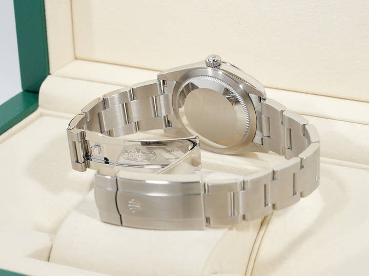 ロレックス オイスターパーペチュアル34 Ref.124200 ステンレススチール ピンク文字盤