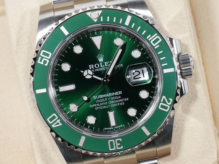 ロレックス サブマリーナー デイト Ref.116610LV ステンレススチール グリーン文字盤