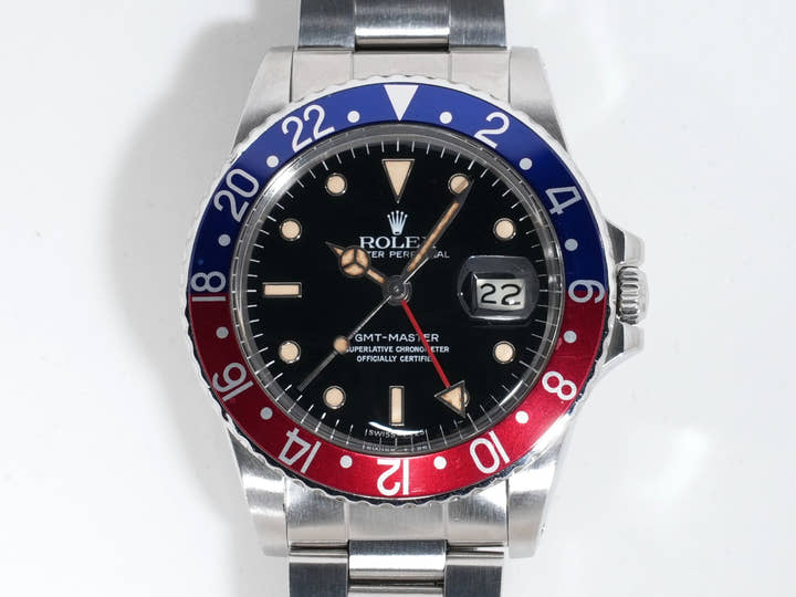 ロレックス GMTマスター Ref.16750 ステンレススチール ブラック文字盤 オイスターブレスレット