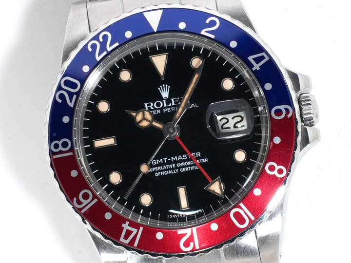 ロレックス GMTマスター Ref.16750 ステンレススチール ブラック文字盤 オイスターブレスレット
