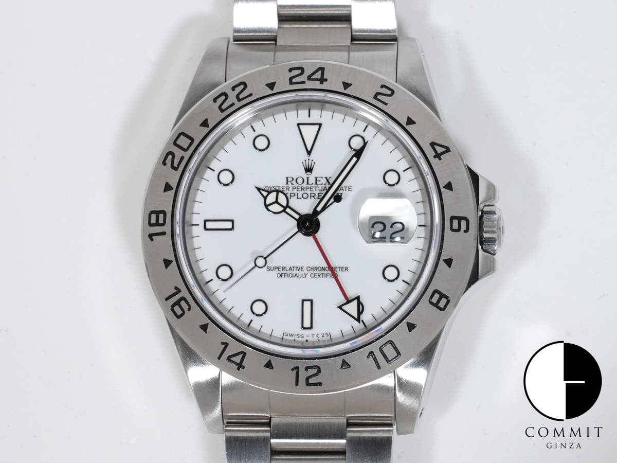ロレックス エクスプローラーII Ref.16570 ステンレススチール ホワイト文字盤