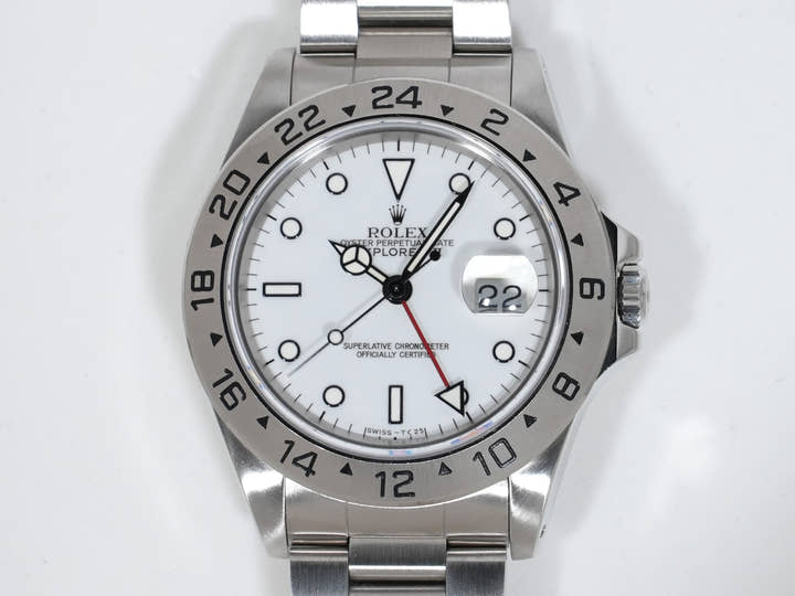 ロレックス エクスプローラーII Ref.16570 ステンレススチール ホワイト文字盤