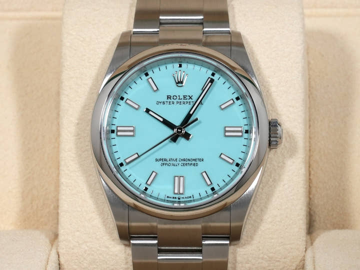 ロレックス オイスターパーペチュアル36 Ref.126000 ステンレススチール ターコイズ文字盤