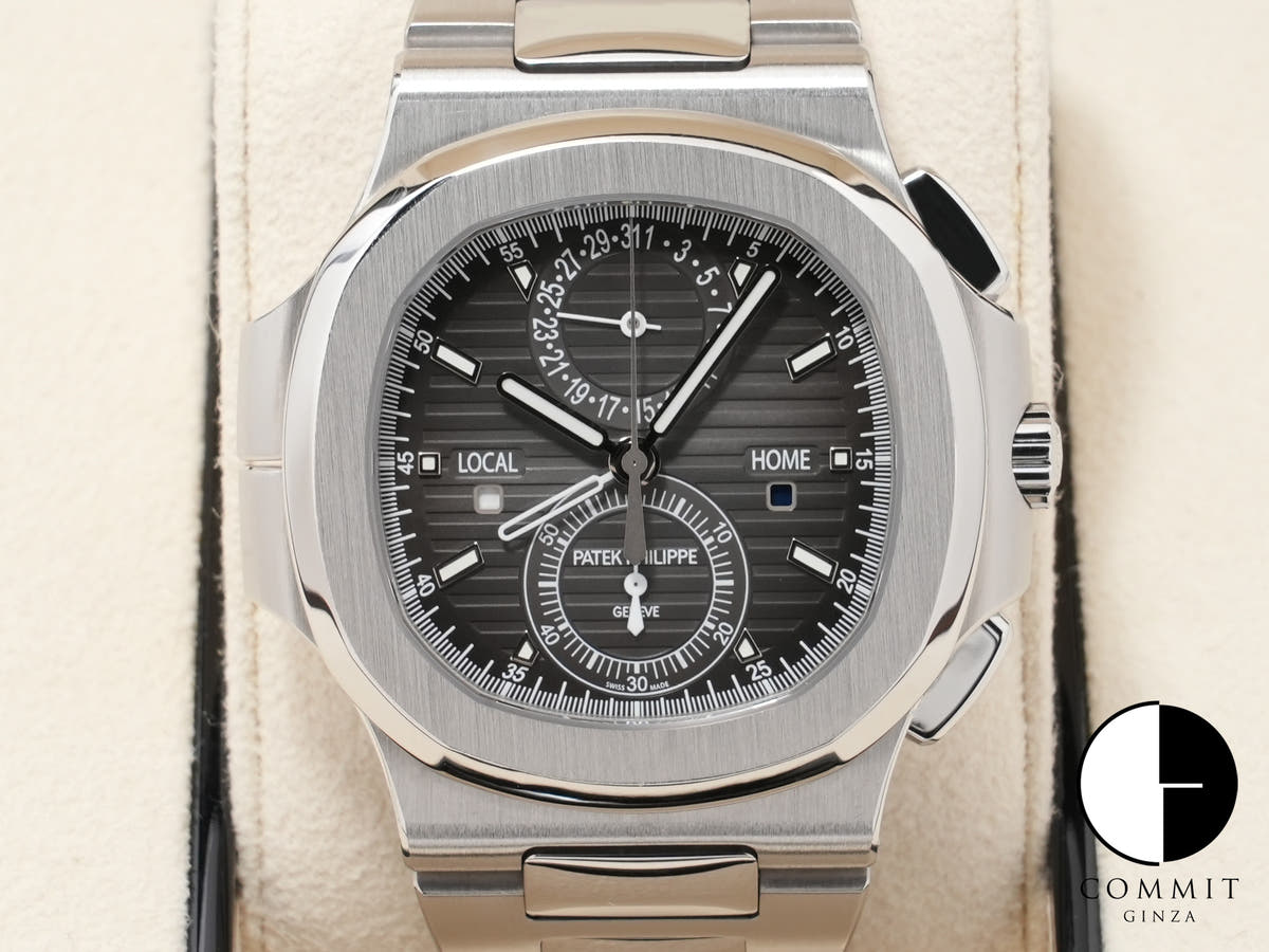 パテックフィリップ ノーチラス トラベルタイム クロノグラフ Ref.5990/1A-001 ステンレススチール ブラックグラデーション文字盤