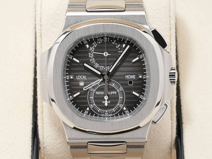 パテックフィリップ ノーチラス トラベルタイム クロノグラフ Ref.5990/1A-001 ステンレススチール ブラックグラデーション文字盤