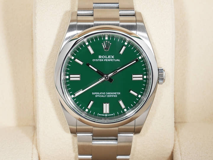 ロレックス オイスターパーペチュアル36 Ref.126000 ステンレススチール グリーン文字盤