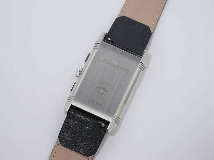 ジャガールクルト レベルソ トリビュート クロノグラフ Ref.Q389848J SS ブルーグレーxスケルトン文字盤 中古 c2e6uhui