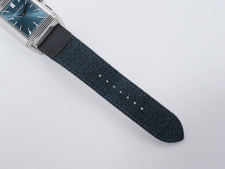 ジャガールクルト レベルソ トリビュート クロノグラフ Ref.Q389848J SS ブルーグレーxスケルトン文字盤 中古 c2e6uhui