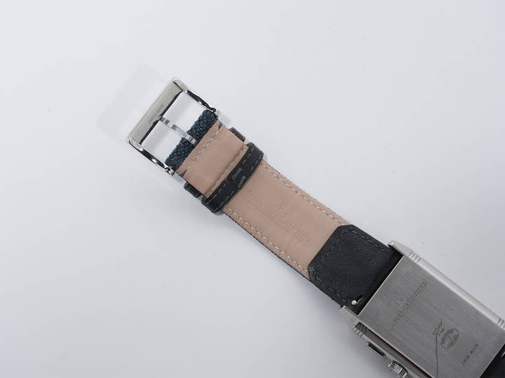 ジャガールクルト レベルソ トリビュート クロノグラフ Ref.Q389848J SS ブルーグレーxスケルトン文字盤 中古 c2e6uhui