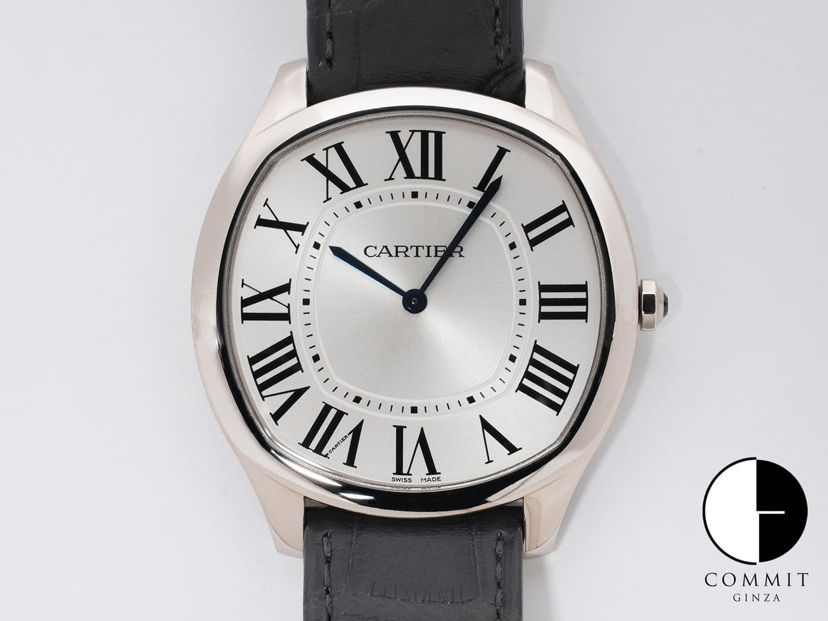 カルティエ ドライブ ドゥ カルティエ エクストラフラット Ref.CRWGNM0007 18KWG シルバー文字盤 美中古 ghn6tu9y