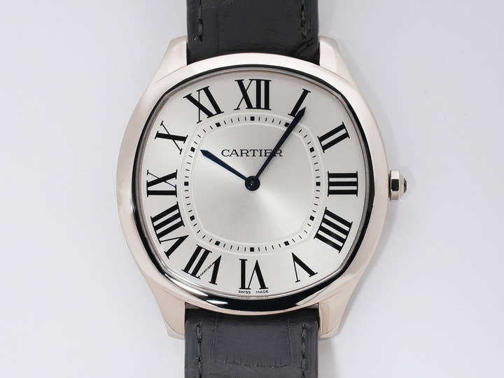 カルティエ ドライブ ドゥ カルティエ エクストラフラット Ref.CRWGNM0007 18KWG シルバー文字盤 美中古 ghn6tu9y