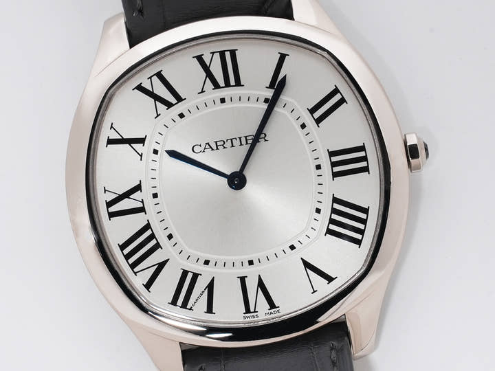 カルティエ ドライブ ドゥ カルティエ エクストラフラット Ref.CRWGNM0007 18KWG シルバー文字盤 美中古 ghn6tu9y