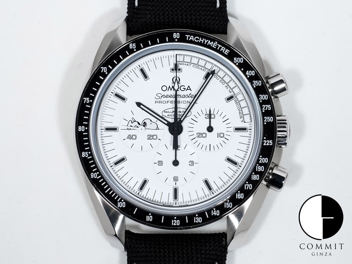 オメガ スピードマスター スヌーピー Ref.311.32.42.30.04.003 SS ホワイト文字盤 美品 7jtkrwtv