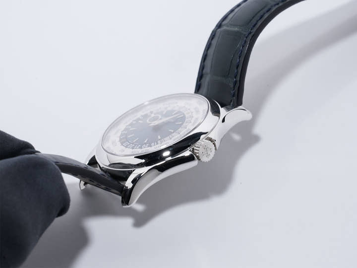 パテックフィリップ コンプリケーション ワールドタイム Ref.5130P-001 プラチナ シルバー/ブルー文字盤