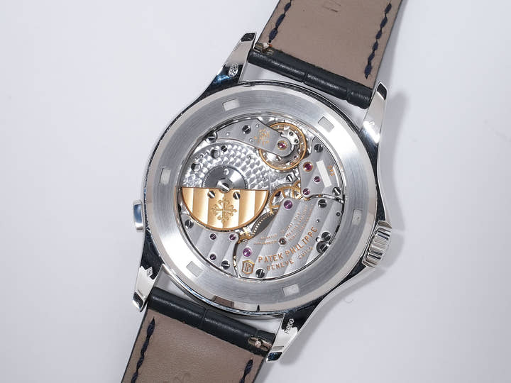 パテックフィリップ コンプリケーション ワールドタイム Ref.5130P-001 プラチナ シルバー/ブルー文字盤