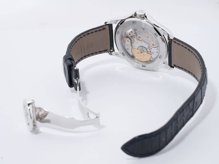 パテックフィリップ コンプリケーション ワールドタイム Ref.5130P-001 プラチナ シルバー/ブルー文字盤