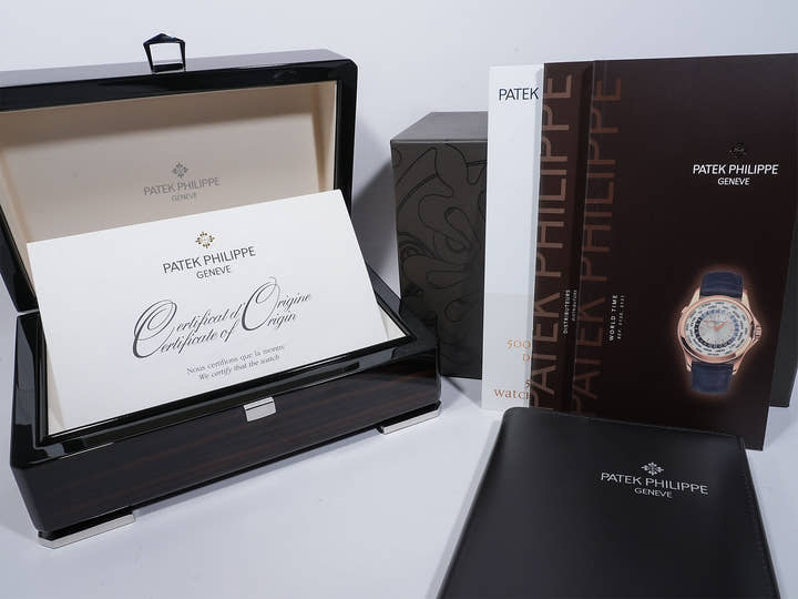 パテックフィリップ コンプリケーション ワールドタイム Ref.5130P-001 プラチナ シルバー/ブルー文字盤