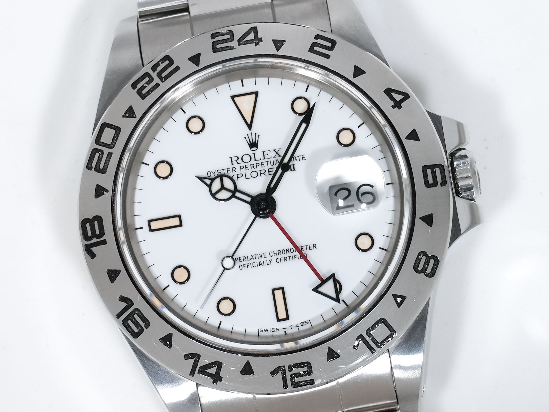 Rolex Explorer II Ref. 16550 Stainless Steel White Dial