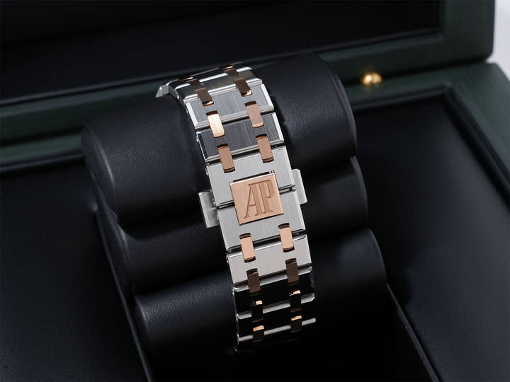 オーデマピゲ ロイヤルオーク Ref.77450SR.OO.1361SR.03 ステンレススチール/ピンクゴールド グレー文字盤