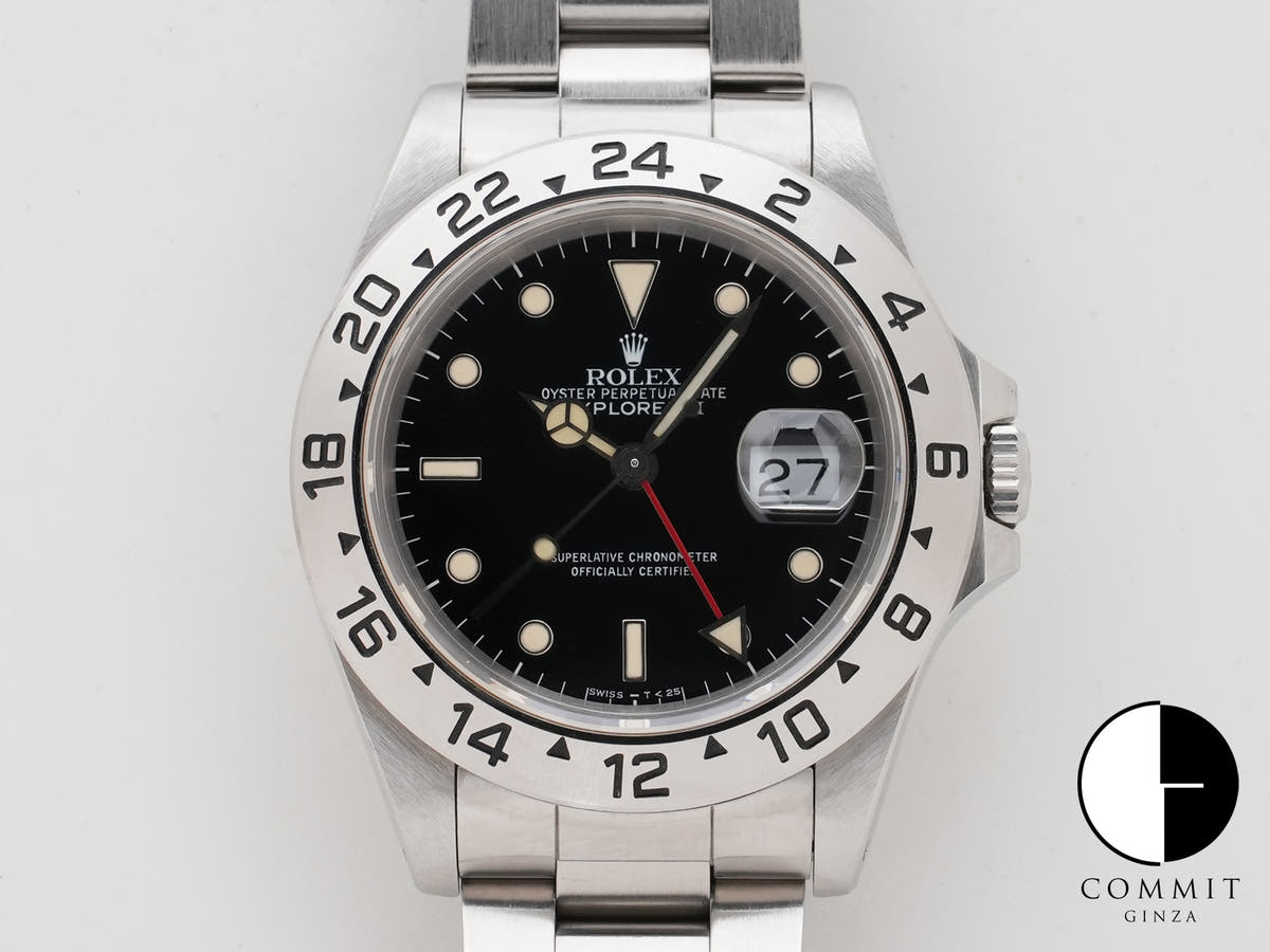 ロレックス エクスプローラーII Ref.16570 ステンレススチール ブラック文字盤