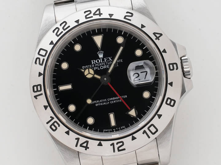 ロレックス エクスプローラーII Ref.16570 ステンレススチール ブラック文字盤