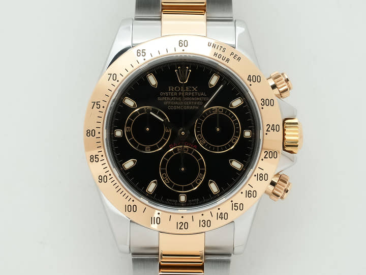 Rolex Daytona Ref. 116523 Stainless Steel/Yellow Gold Black Dial