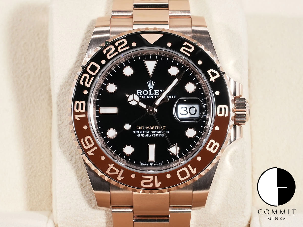 Rolex GMT-Master II Ref. 126715CHNR Everose Gold Black Dial