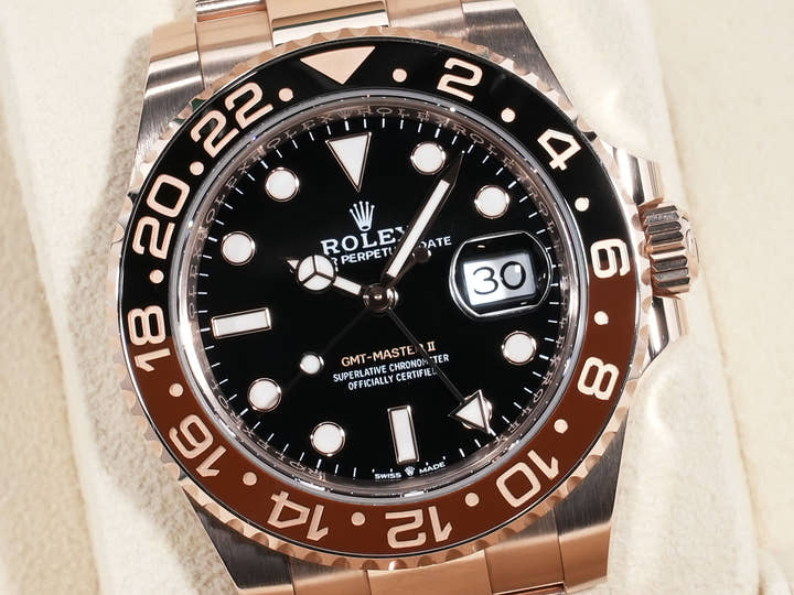Rolex GMT-Master II Ref. 126715CHNR Everose Gold Black Dial
