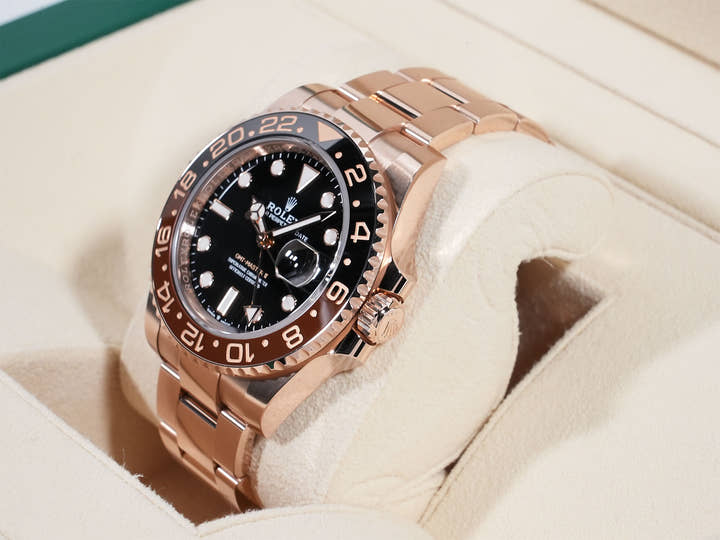 Rolex GMT-Master II Ref. 126715CHNR Everose Gold Black Dial