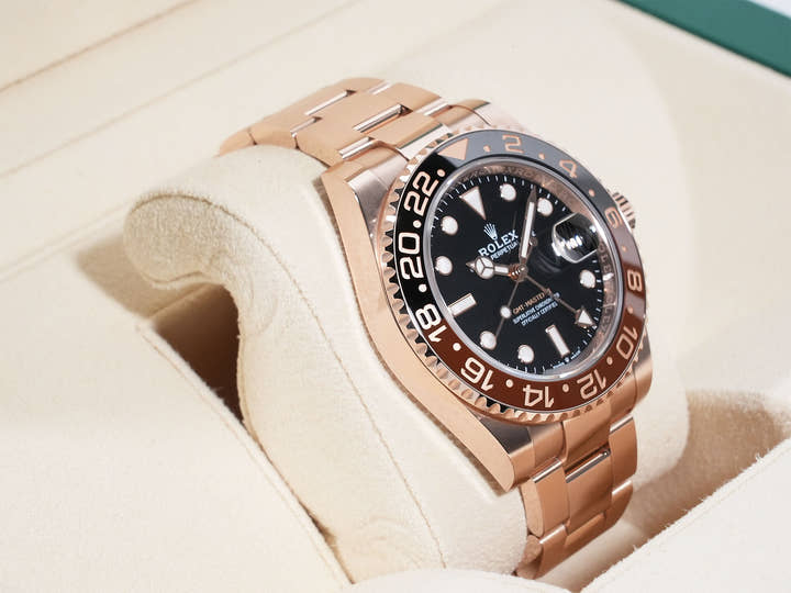 Rolex GMT-Master II Ref. 126715CHNR Everose Gold Black Dial