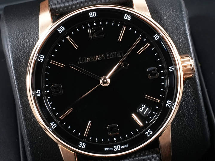 オーデマピゲ CODE 11.59 バイ オーデマ ピゲ Ref.15210OR.OO.A002KB.01 ピンクゴールド ブラック文字盤