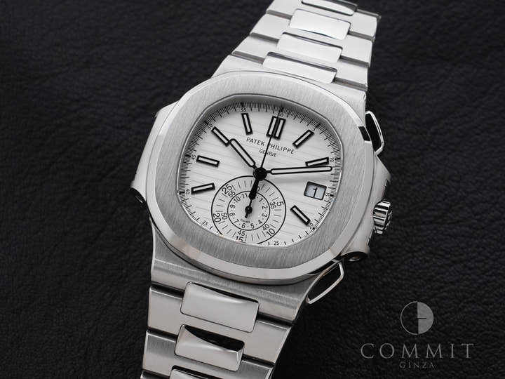 パテックフィリップ ノーチラス クロノグラフ Ref.5980/1A-019 ステンレススチール ホワイト文字盤