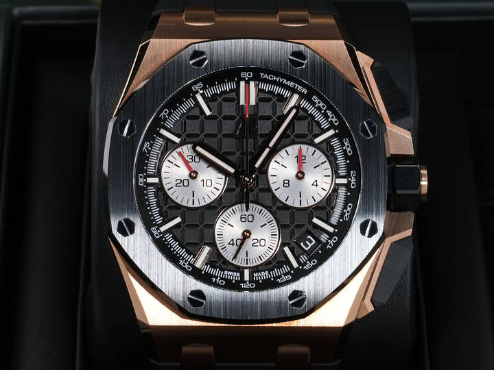 Audemars Piguet Royal Oak Offshore Chronograph Ref. 26420RO.OO.A002CA.01 Pink Gold Black Dial