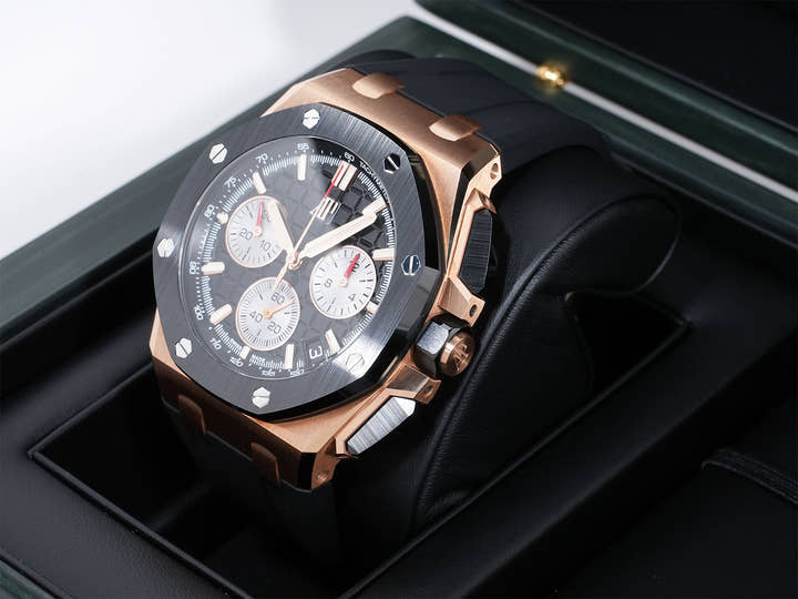Audemars Piguet Royal Oak Offshore Chronograph Ref. 26420RO.OO.A002CA.01 Pink Gold Black Dial