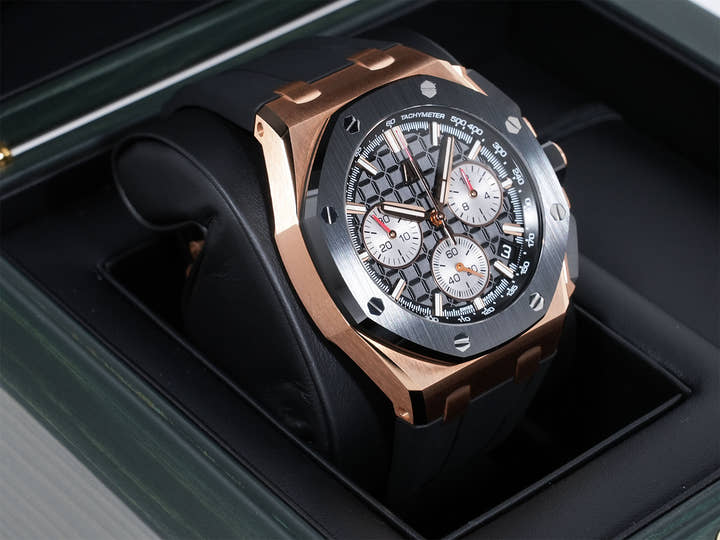 Audemars Piguet Royal Oak Offshore Chronograph Ref. 26420RO.OO.A002CA.01 Pink Gold Black Dial