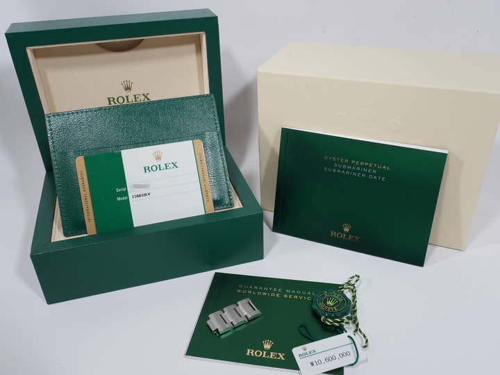 ロレックス サブマリーナー デイト Ref.116610LV ステンレススチール グリーン文字盤