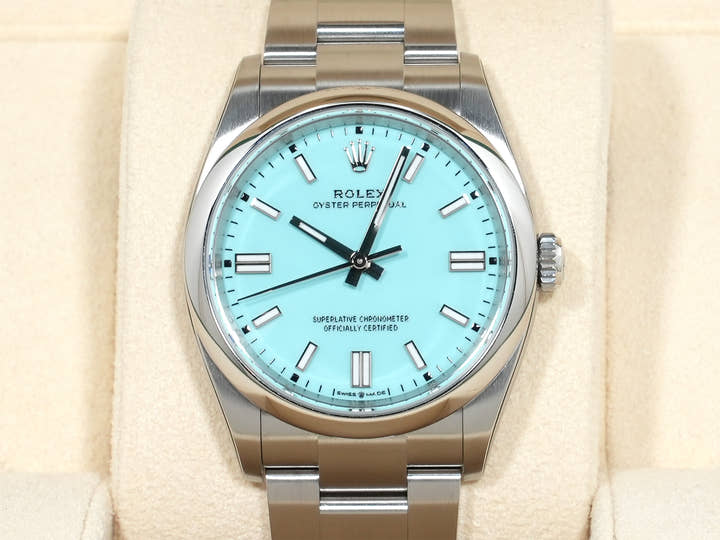 ロレックス オイスターパーペチュアル36 Ref.126000 ステンレススチール ターコイズ文字盤