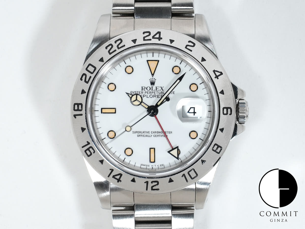 ロレックス エクスプローラーII Ref.16570 ステンレススチール ホワイト文字盤