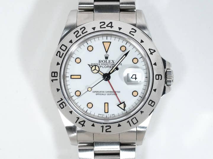ロレックス エクスプローラーII Ref.16570 ステンレススチール ホワイト文字盤