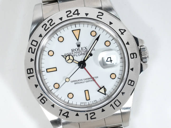 ロレックス エクスプローラーII Ref.16570 ステンレススチール ホワイト文字盤