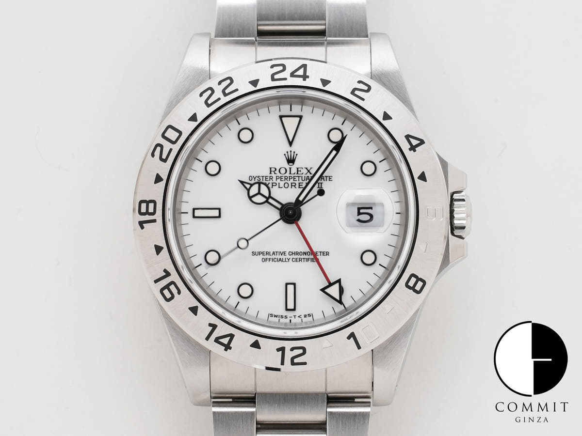 ロレックス エクスプローラーII Ref.16570 ステンレススチール ホワイト文字盤