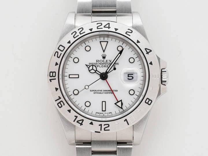 ロレックス エクスプローラーII Ref.16570 ステンレススチール ホワイト文字盤
