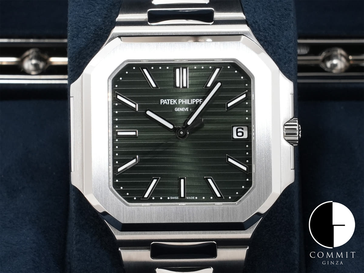 パテックフィリップ キュビタス Ref.5821/1A-001 ステンレススチール グリーン文字盤